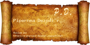 Pipernea Dezsér névjegykártya